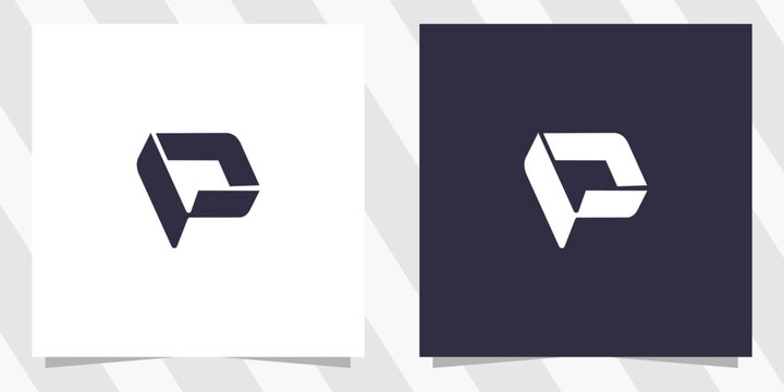 Letter p logo design vector