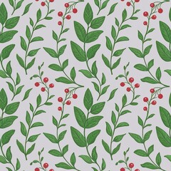 seamless pattern with leaves