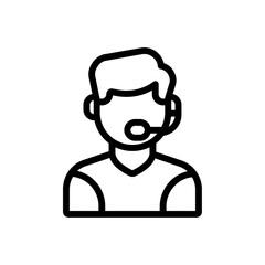 Poster - customer support icon Outline vector for web ui