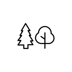 Aufkleber - Forest and park trees icon Outline vector for web ui