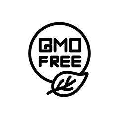 Poster - gmo free icon Outline vector for web ui