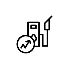 Poster - Fuel price increase icon Outline vector for web ui