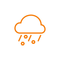 Poster - Hail icon Outline vector for web ui