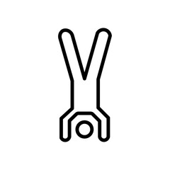 Aufkleber - handstand exercise icon Outline vector for web ui