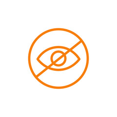 Poster - Hide icon Outline vector for web ui