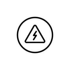 Poster - High voltage icon Outline vector for web ui