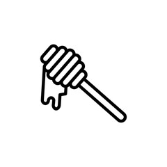 Poster - honey dipper icon Outline vector for web ui