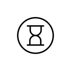 Poster - Hourglass icon Outline vector for web ui
