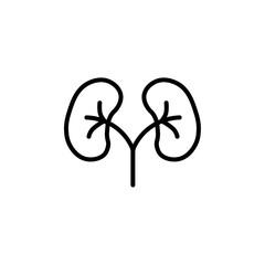 Poster - Human kidneys icon Outline vector for web ui