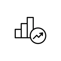 Aufkleber - Increase chart icon Outline vector for web ui