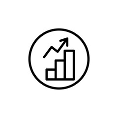 Poster - Increase chart icon Outline vector for web ui