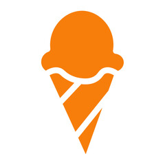 Poster - ice cream cone icon Outline vector for web ui