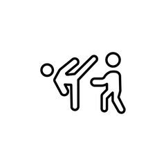 Aufkleber - Kickboxing icon Outline vector for web ui