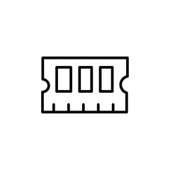 Poster - memory, ram icon Outline vector for web ui