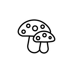 Poster - mushroom icon Outline vector for web ui