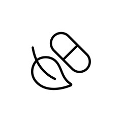 Poster - Natural medicine icon Outline vector for web ui