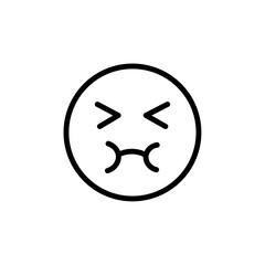 Poster - Nauseated emoji icon Outline vector for web ui