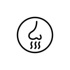 Aufkleber - Nose with smoke icon Outline vector for web ui