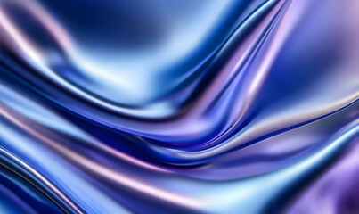 Canvas Print - Abstract background with blue and purple flowing lines.