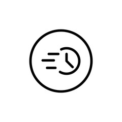 Poster - Quick time icon Outline vector for web ui