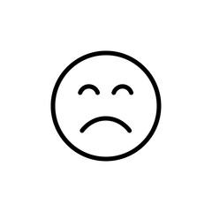 Poster - Regret expression icon Outline vector for web ui