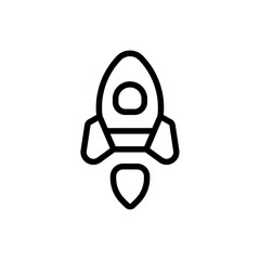 Poster - Rocket icon Outline vector for web ui