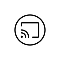 Poster - Screen cast icon Outline vector for web ui