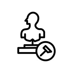 Poster - Sculptor icon Outline vector for web ui