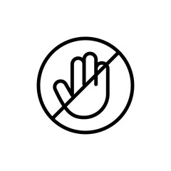 Aufkleber - Stop violence icon Outline vector for web ui