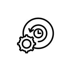 Poster - Time management icon Outline vector for web ui