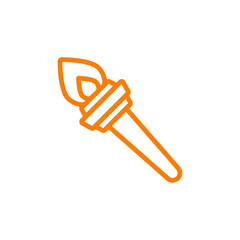 Aufkleber - Torch flame icon Outline vector for web ui