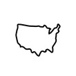 © Hindi - USA Map icon Outline vector for web ui