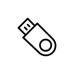Poster - Usb stick icon Outline vector for web ui