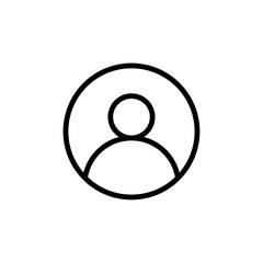 Poster - User icon Outline vector for web ui