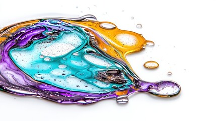 Poster - Colorful Liquid Swirl Abstract Art Background