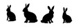 © Kristian - Rabbit silhouette vectors art isolated on a white background Vector