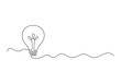 © aminul788 - Light bulb continuous one line drawing. Creative solution team work concept vector illustration