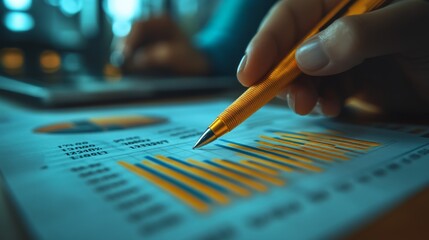 Poster - Business People Analyzing Statistics Financial Concept generated