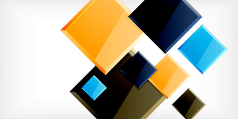 Poster - Colorful squares with reflections abstract background design. Vector Illustration For Wallpaper, Banner, Background, Card, Book Illustration, landing page