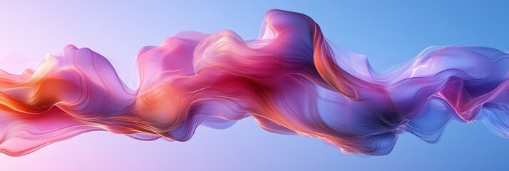 Poster - Abstract colorful fluid shapes, vibrant colors in a pink and purple palette