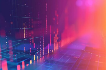 Poster - Abstract color background featuring marketing analytics.