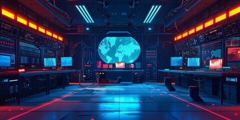 Wall Mural - background with ample room for cybersecurity content.
