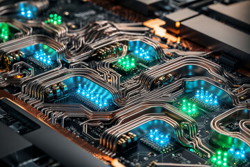 Poster - digital cyber tech background wallpaper 