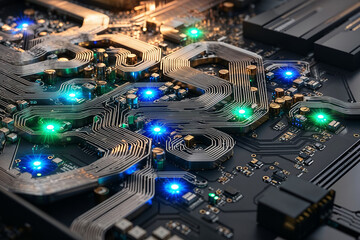 Poster - digital cyber tech background wallpaper 