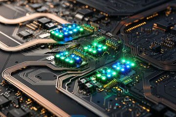 Poster - digital cyber tech background wallpaper 