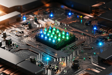 Poster - digital cyber tech background wallpaper 