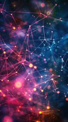 Poster - abstract colors illustrating network security.
