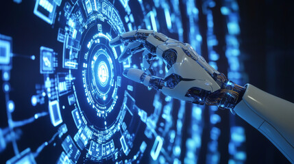 Aufkleber - artificial intelligence (ai) uses computers to think and learn like humans. it analyzes data and use