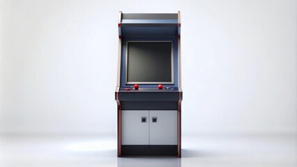 Wall Mural - Retro arcade cabinet isolated on white background