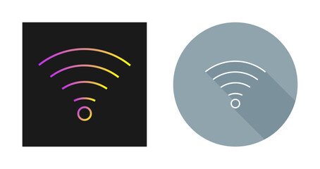 Sticker - Wi-Fi Vector Icon